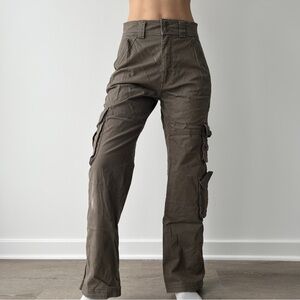 Abercrombie & Fitch Olive Brown Cargo Relaxed Utility Pants Size 25 / 0 Short
